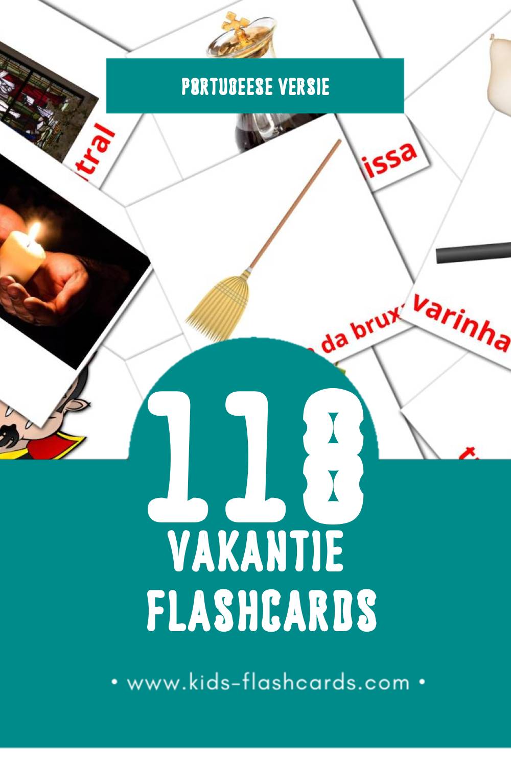 Visuele Feriados Flashcards voor Kleuters (118 kaarten in het Portugees)