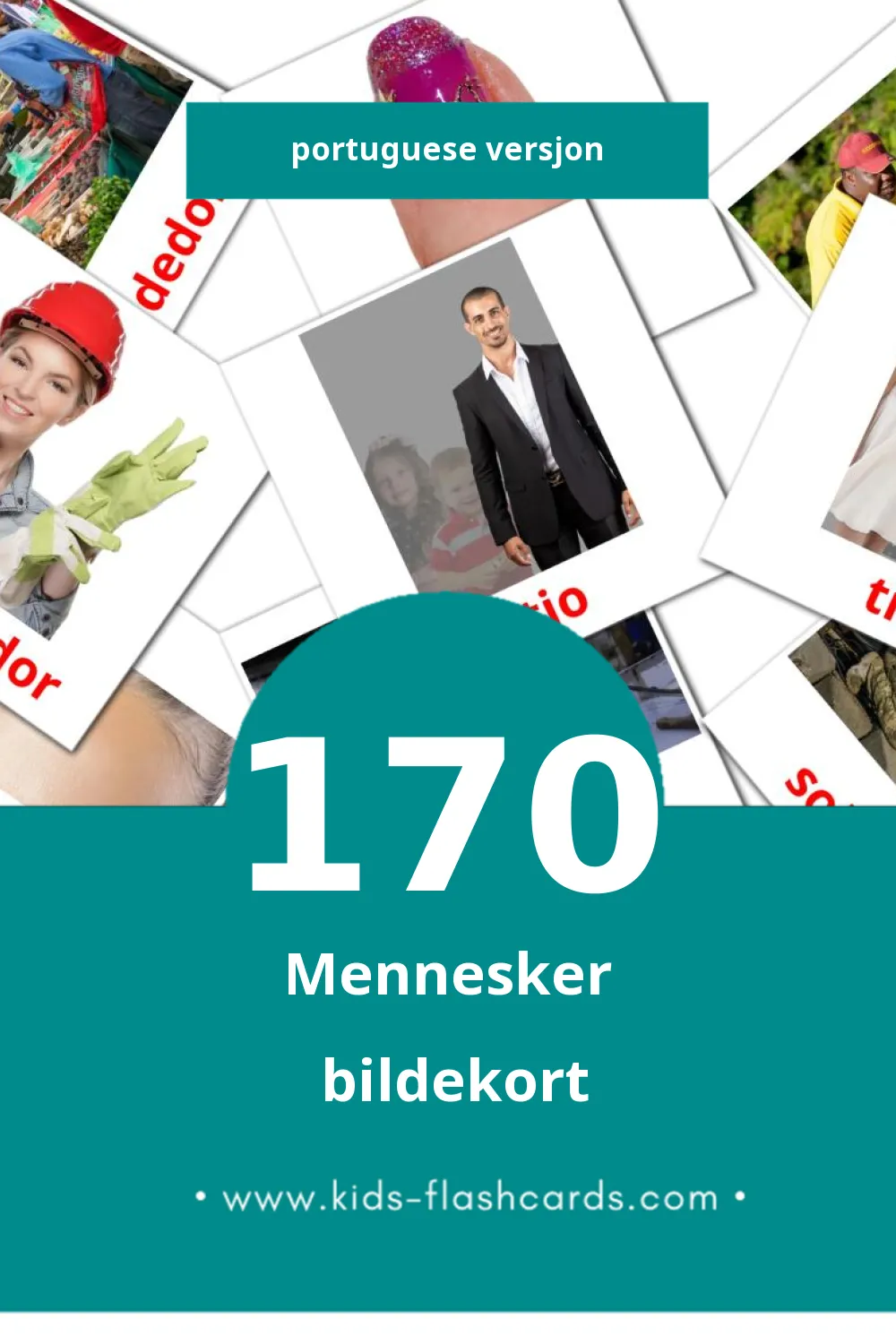 Visuelle Pessoas  bildekort for småbarn (170 kort på Portuguese)