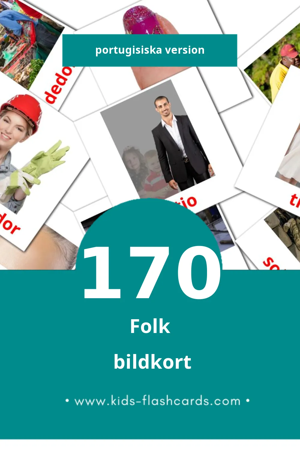 Visuella Pessoas  för småbarn (170 bildkort för barn på Portugisiska)