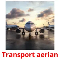 Transport aerian flashcards illustrate