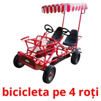 bicicleta pe 4 roți flashcards illustrate