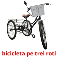 bicicleta pe trei roți flashcards illustrate