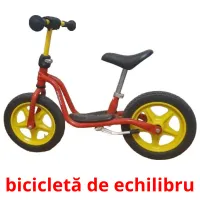 bicicletă de echilibru flashcards illustrate