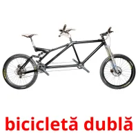 bicicletă dublă flashcards illustrate