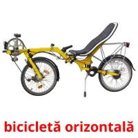 bicicletă orizontală flashcards illustrate