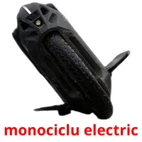 monociclu electric flashcards illustrate