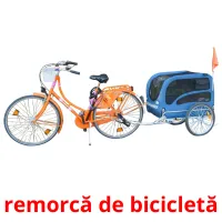 remorcă de bicicletă flashcards illustrate