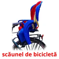 scăunel de bicicletă flashcards illustrate