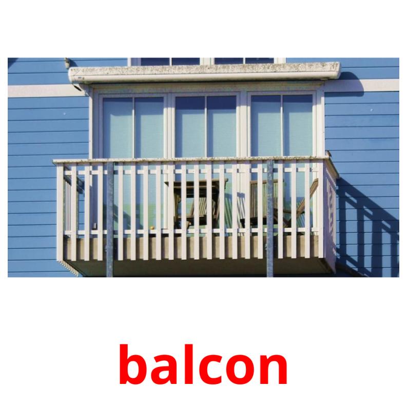 balcon picture flashcards