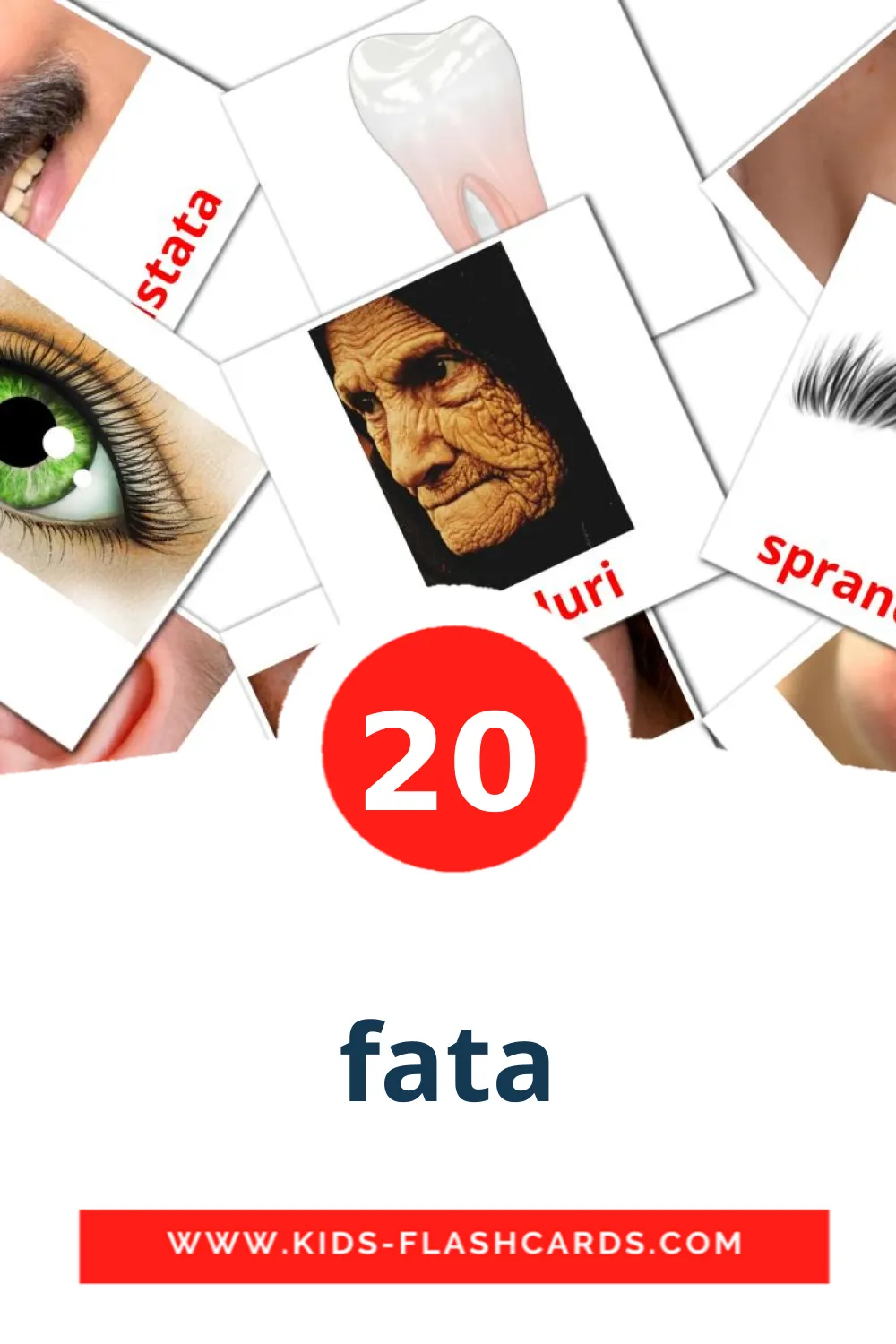 20 fata Picture Cards for Kindergarden in romanian