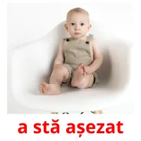 a stă așezat flashcards illustrate