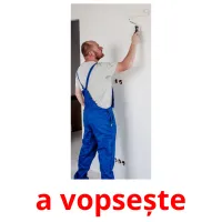 a vopsește flashcards illustrate