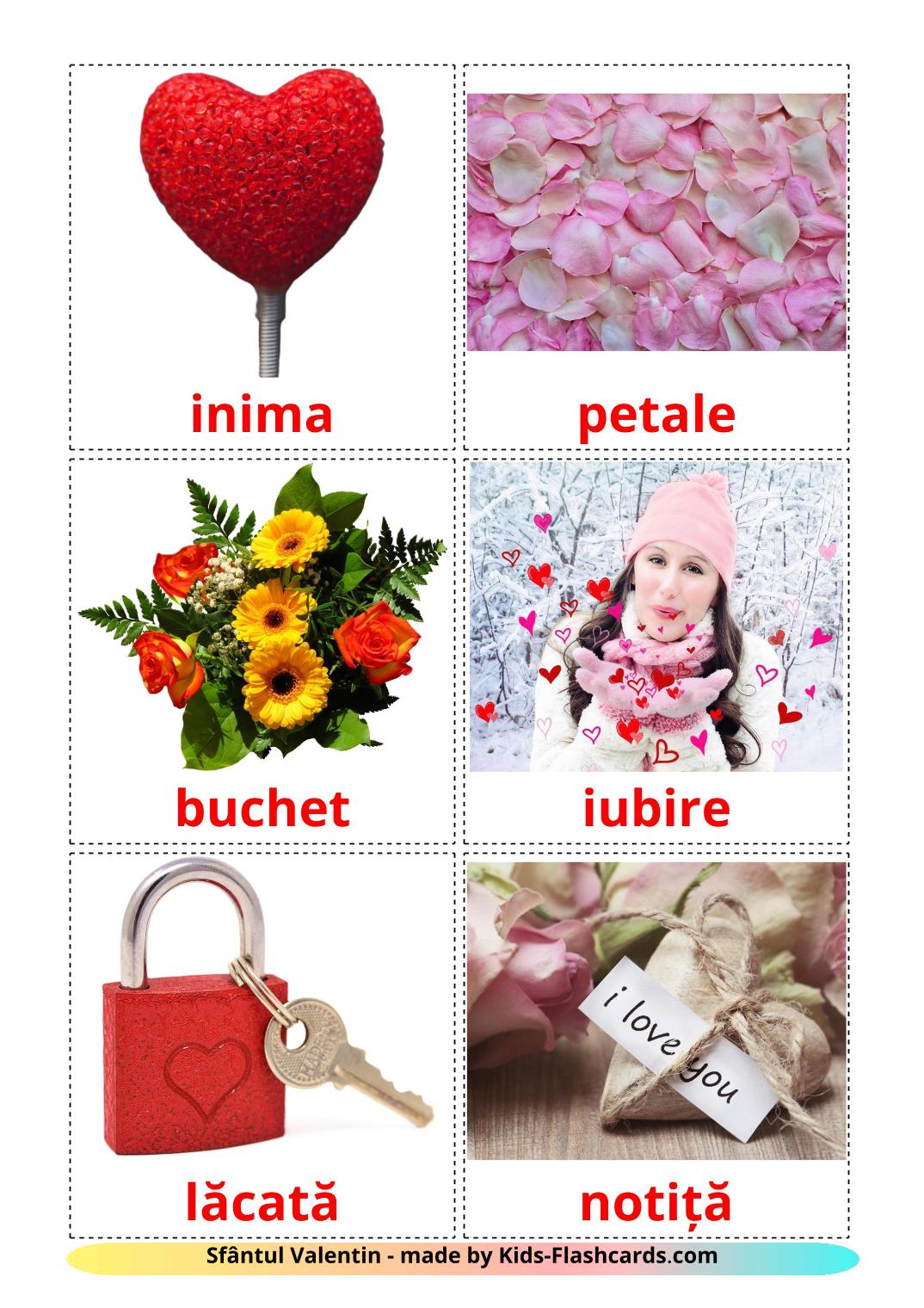 День Святого Валентина - 18 Карточек Домана на румынском