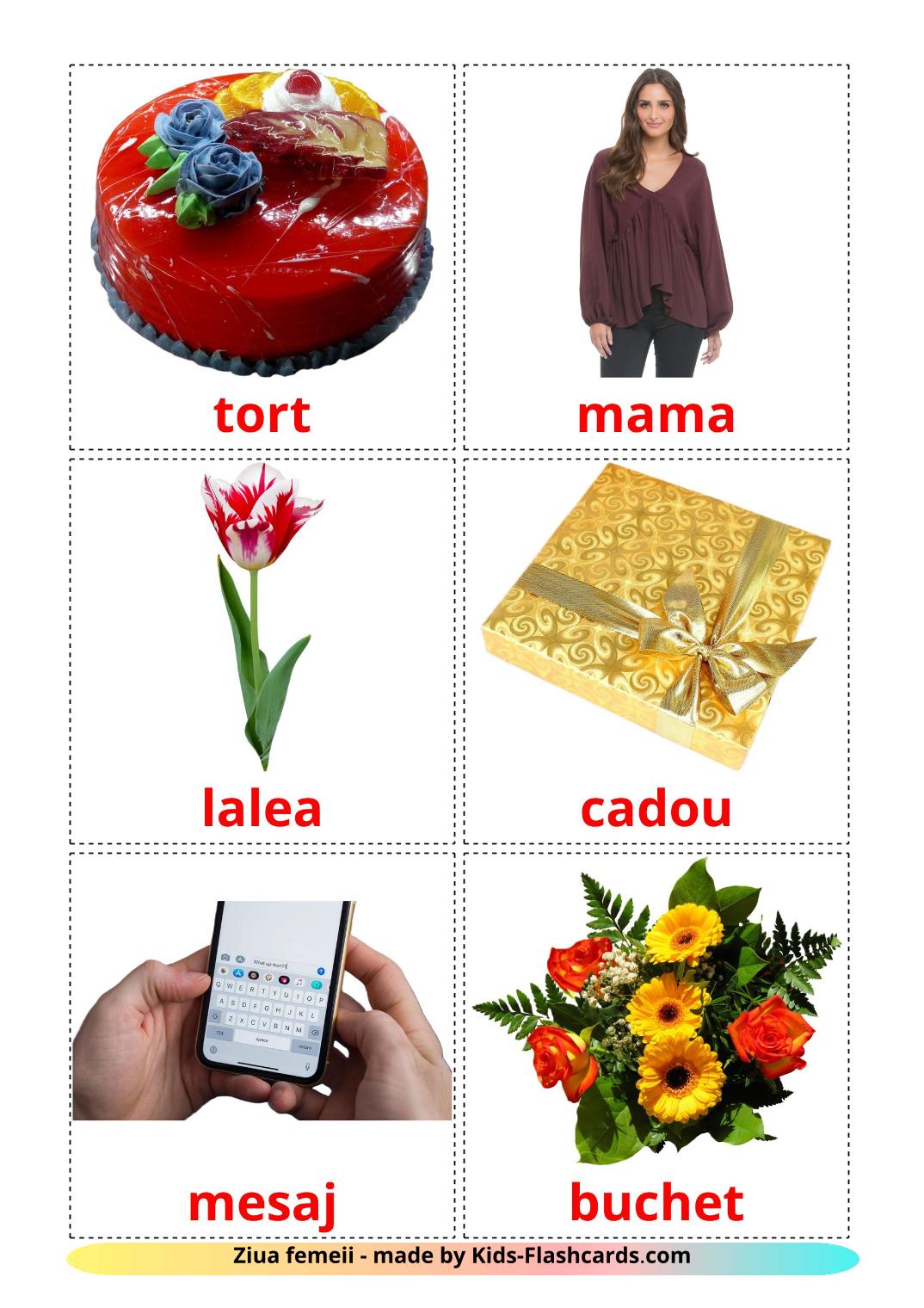 Mother's day - 25 Free Printable romanian Flashcards 