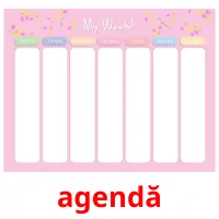 agendă flashcards illustrate