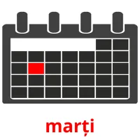 marți flashcards illustrate