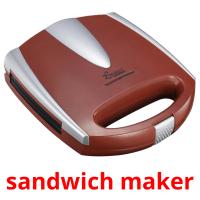 sandwich maker picture flashcards