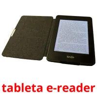 tableta e-reader flashcards illustrate