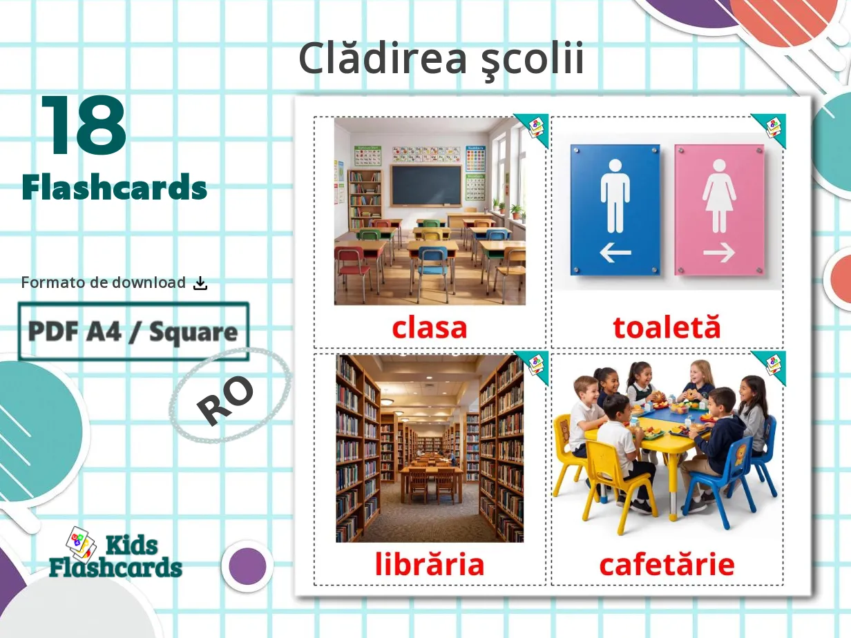 18 Cartões linguagem de Edifício escolar GRÁTIS em 4 formatos PDF ...