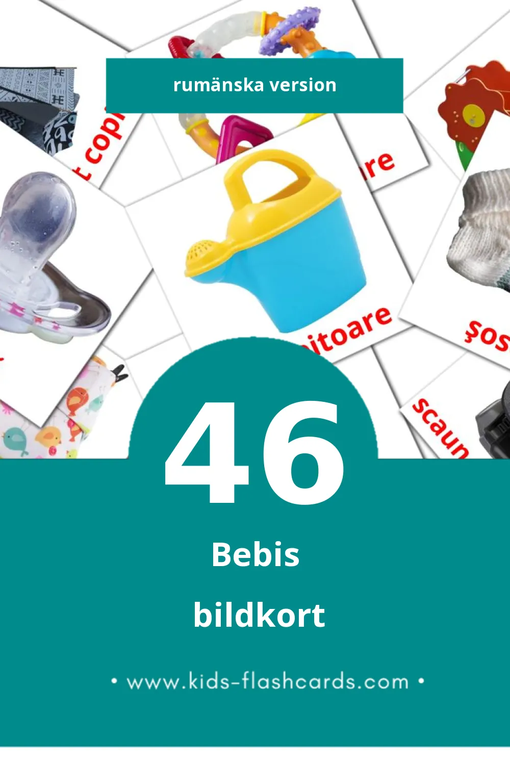 Visuella Bebe för småbarn (46 bildkort för barn på Rumänska)