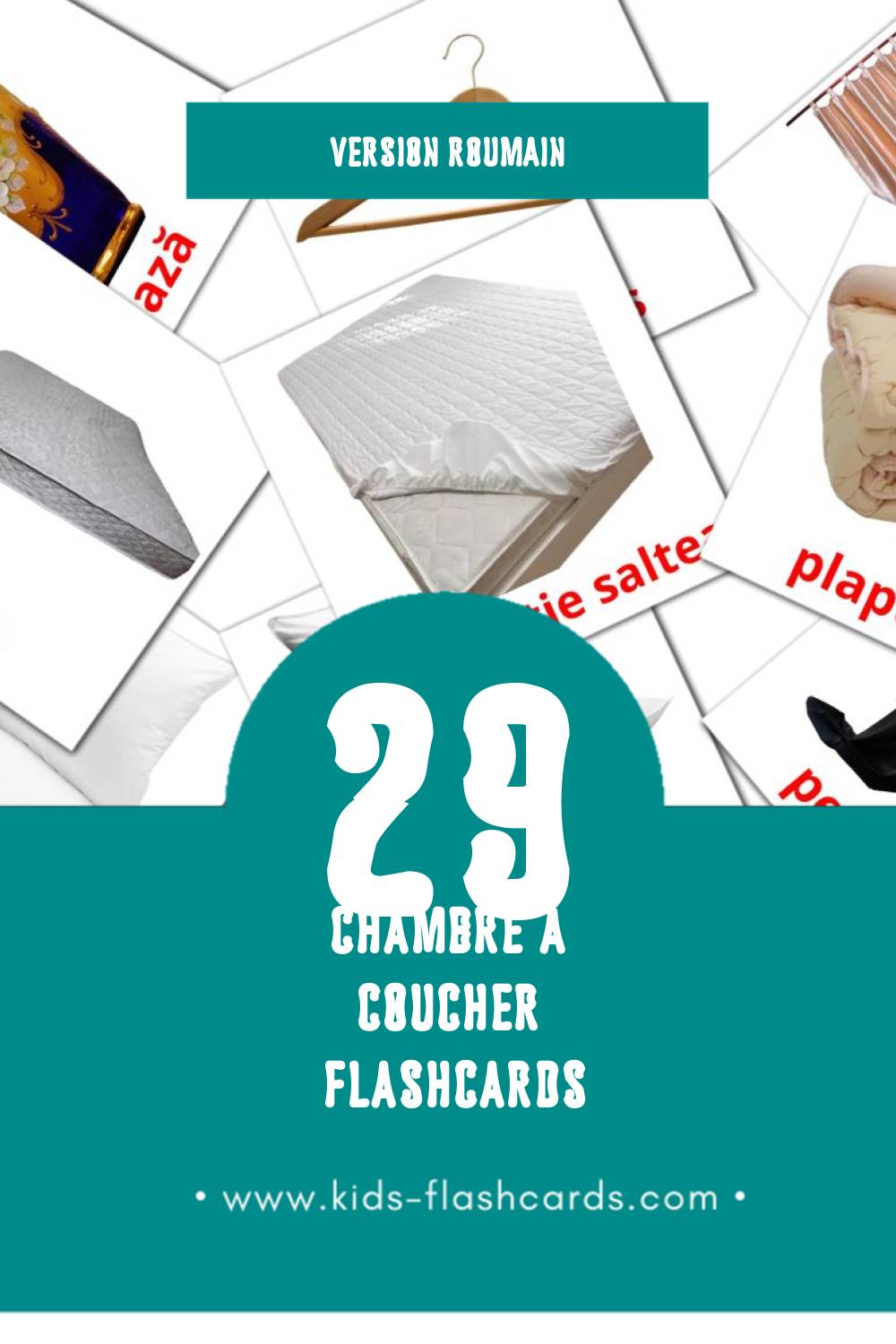 Flashcards Visual Dormitor  pour les tout-petits (33 cartes en Roumain)