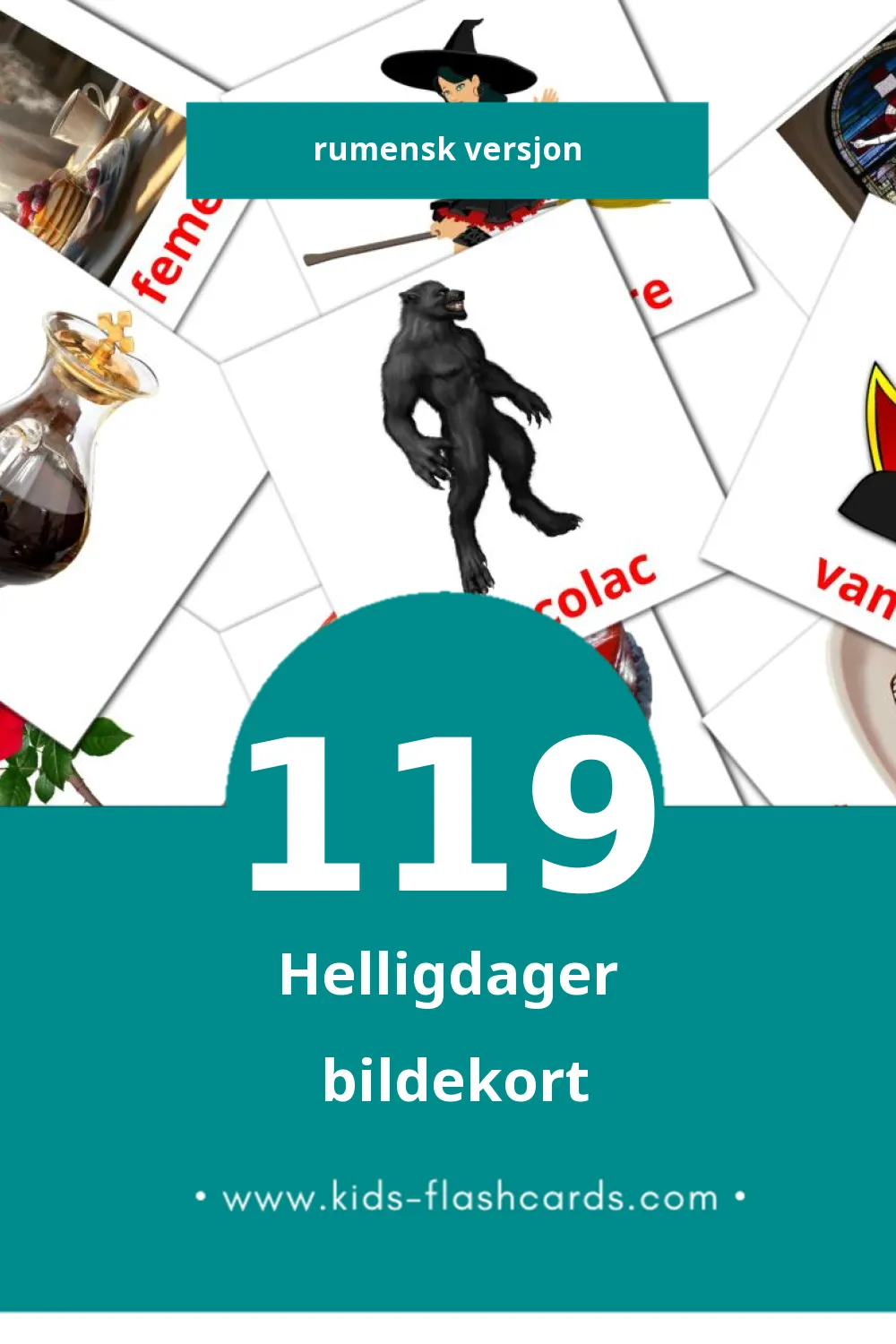 Visuelle Sărbători bildekort for småbarn (119 kort på Rumensk)