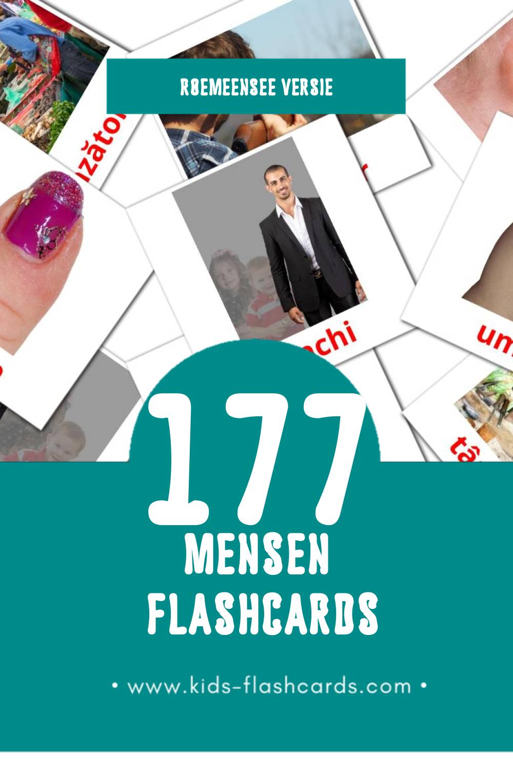 Visuele Oameni Flashcards voor Kleuters (177 kaarten in het Roemeense)