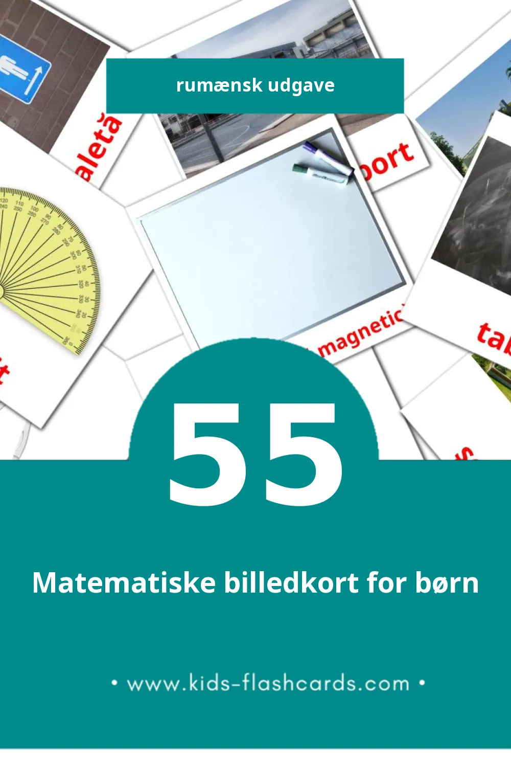 Visuelle billedkort for børn om Şcoală til småbørn (55 kort på Rumænsk)
