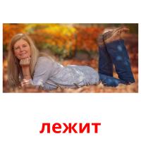 лежит picture flashcards