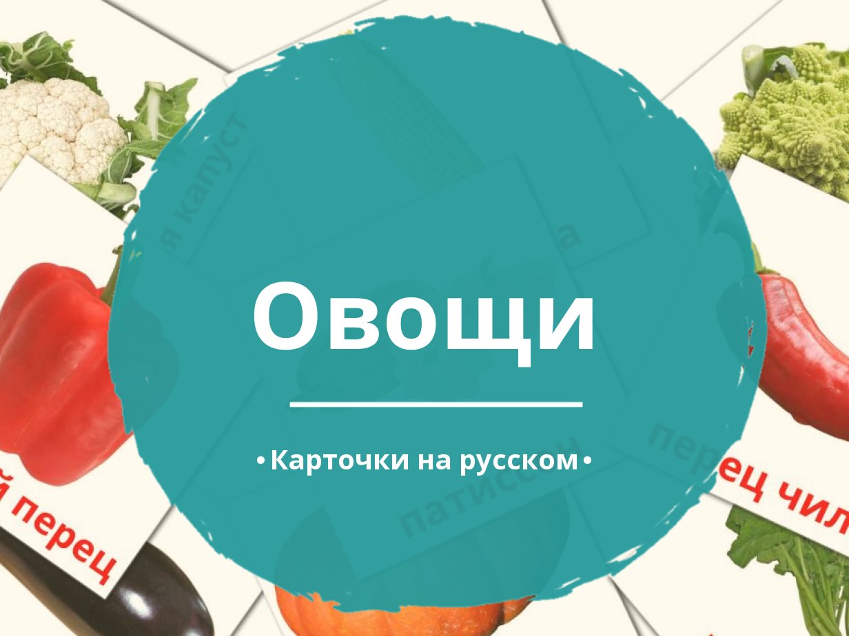 29 Бесплатных Карточек Овощи на Русском | PDF