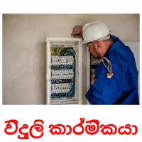 විදුලි කාර්මිකයා Bildkarteikarten