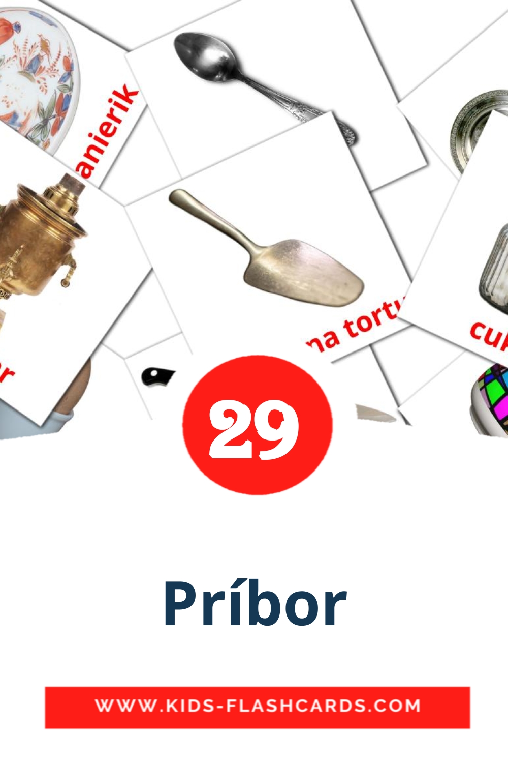 29 Príbor fotokaarten voor kleuters in het slowaaks