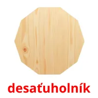 desaťuholník flashcards illustrate