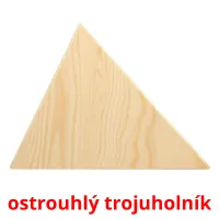 ostrouhlý trojuholník flashcards illustrate