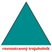 rovnostranný trojuholník card for translate