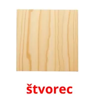 štvorec flashcards illustrate