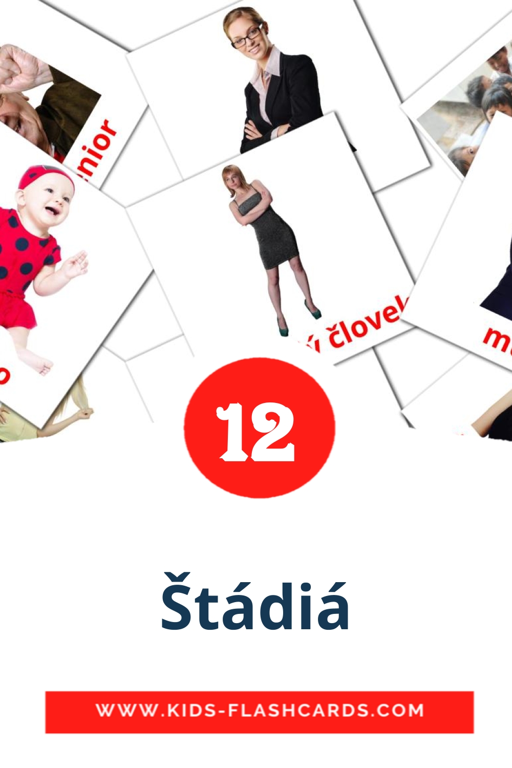 12 Štádiá Picture Cards for Kindergarden in slovak