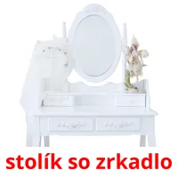 stolík so zrkadlo cartes flash