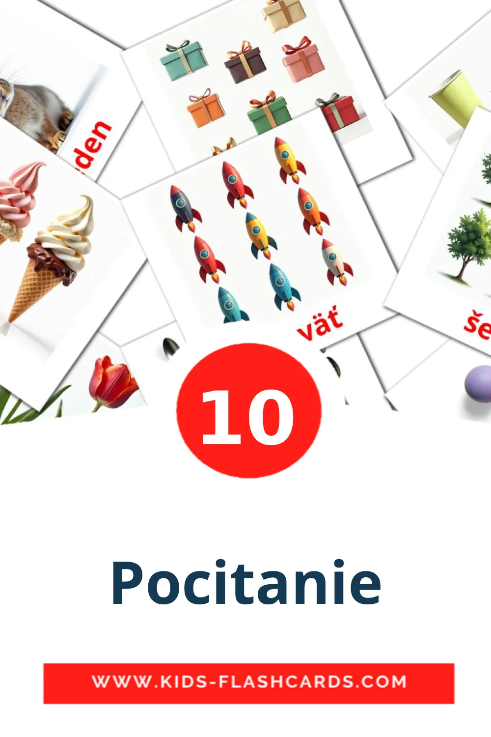 Pocitanie на словацком для Детского Сада (10 карточек)