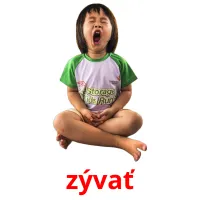 zývať picture flashcards