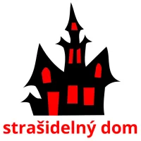 strašidelný dom Bildkarten für Kinder