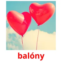 balóny Bildkarten für Kinder