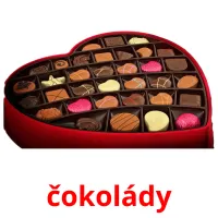 čokolády Bildkarten für Kinder