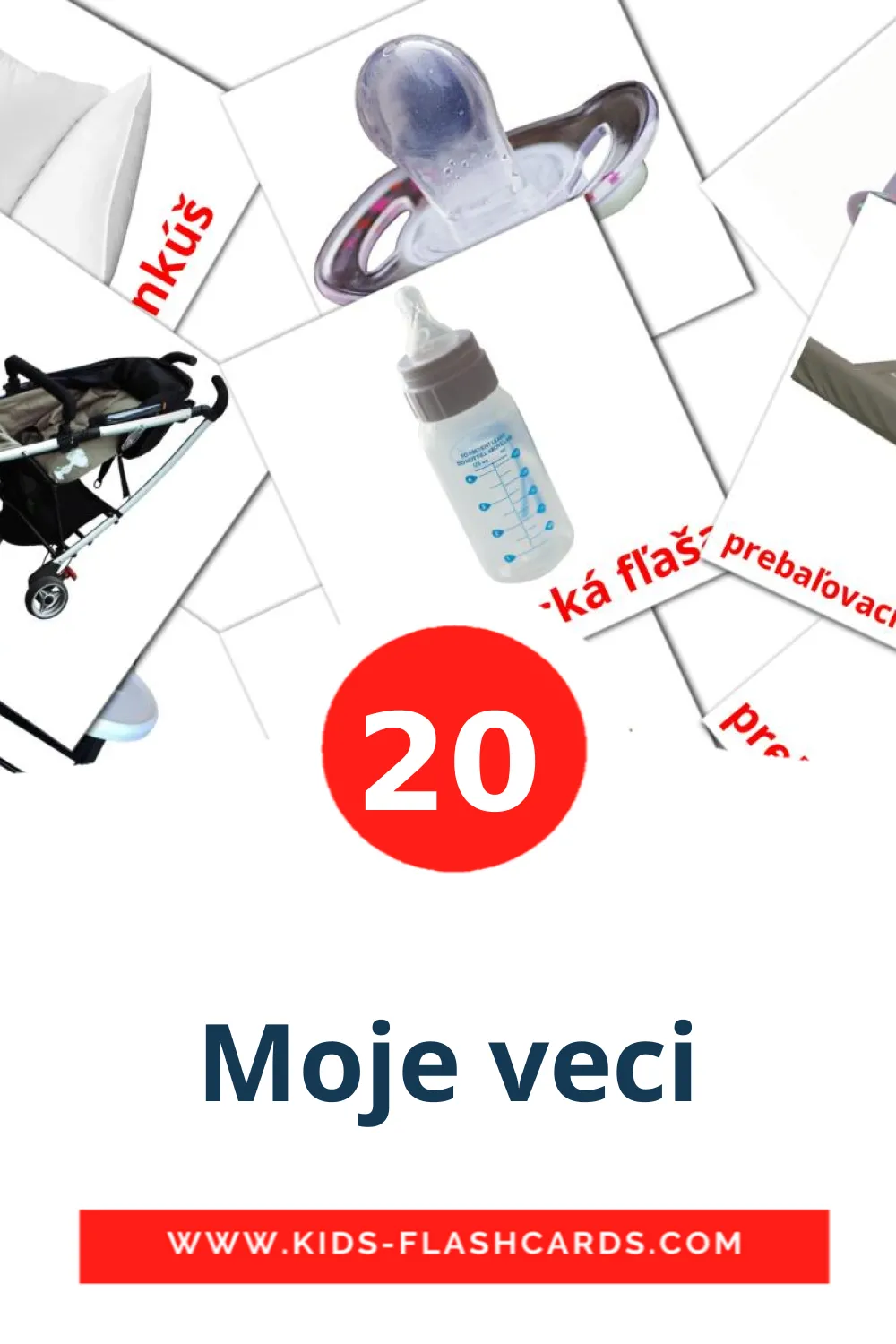 20 Moje veci Picture Cards for Kindergarden in slovak