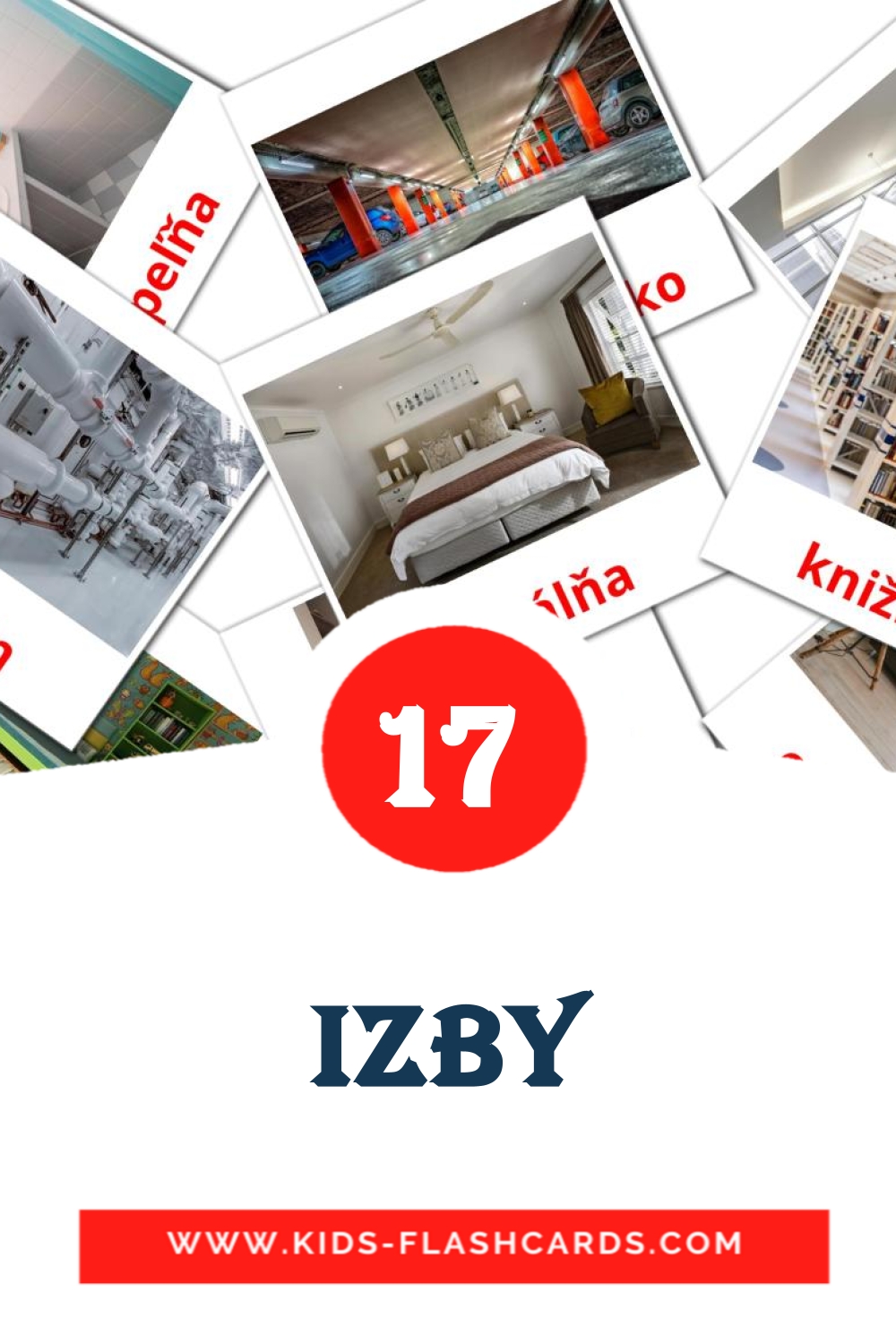 17 Izby Picture Cards for Kindergarden in slovak