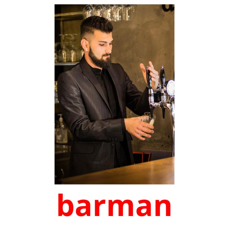 barman picture flashcards