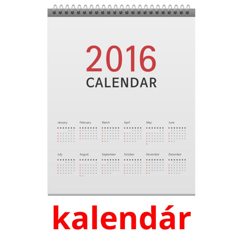 kalendár Tarjetas didacticas