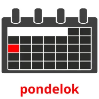 pondelok Tarjetas didacticas