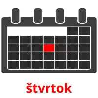 štvrtok Tarjetas didacticas