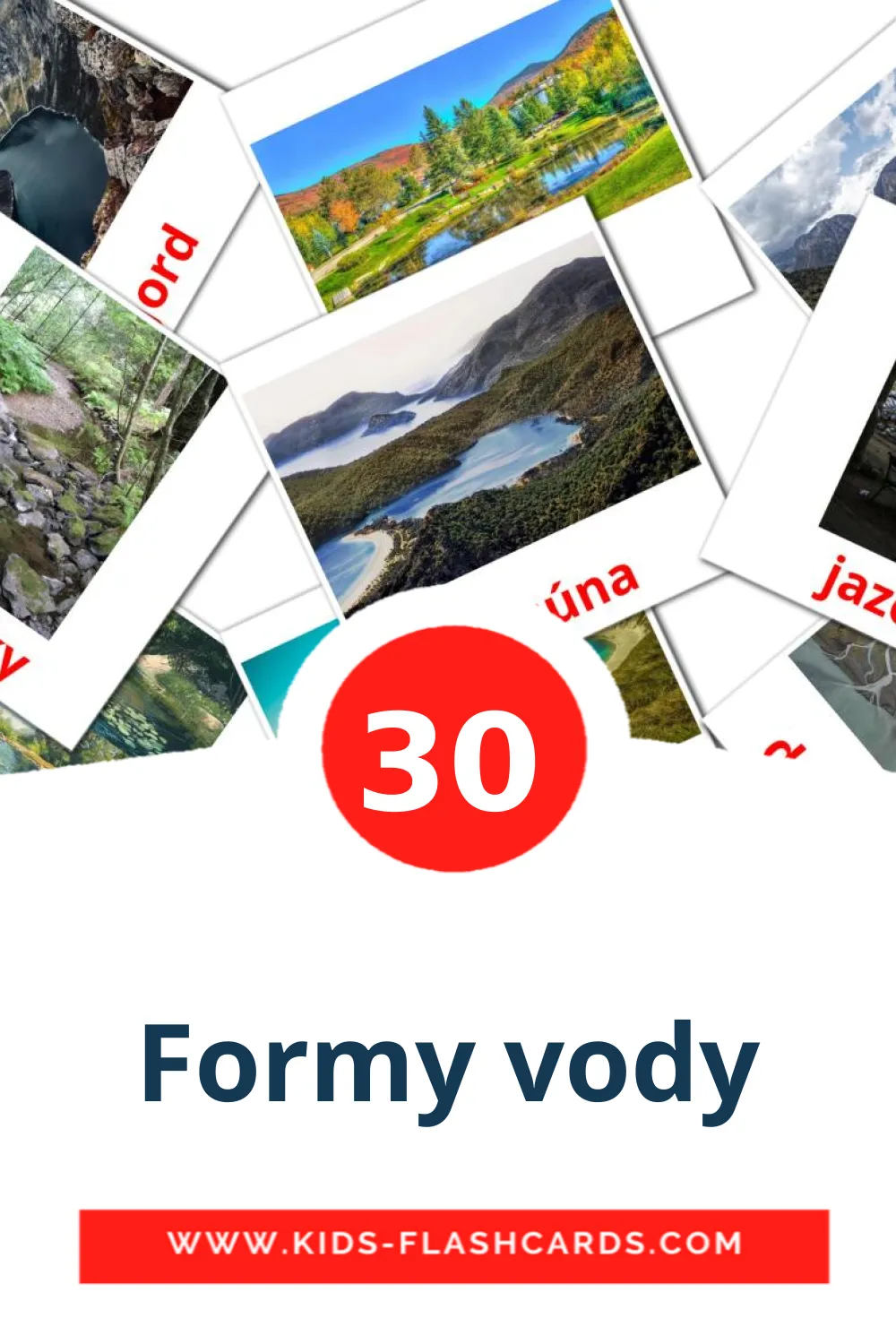 Formy vody на словацком для Детского Сада (30 карточек)